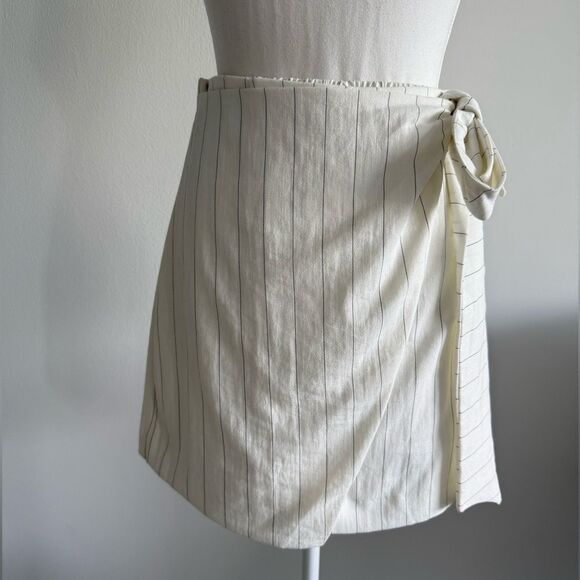 Maison d Amelie Striped Wrap Skirt - Picture 1 of 4